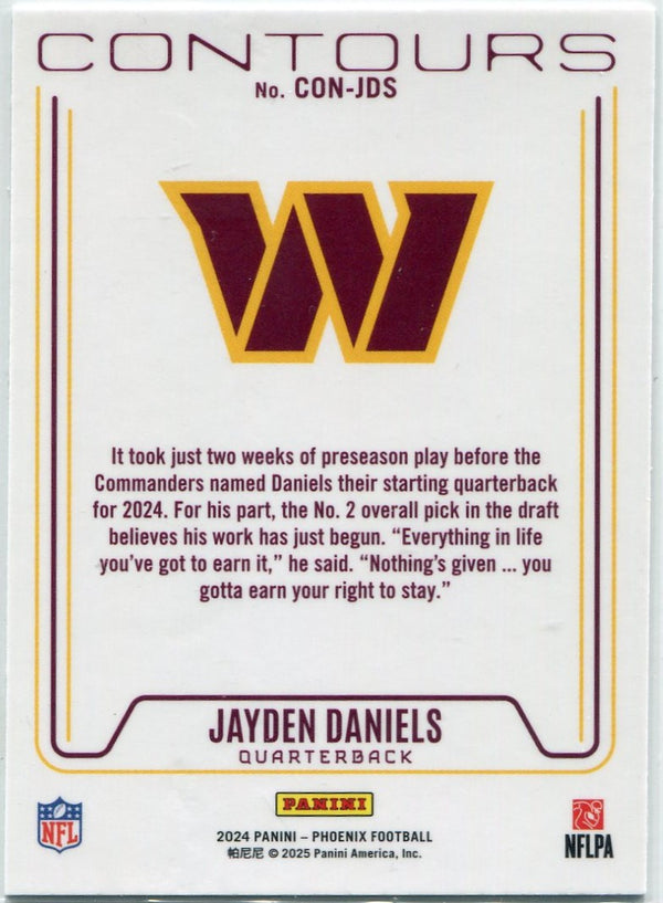 Jayden Daniels 2024 Panini Phoenix Contours Stars Parallel RC #CON-JDS