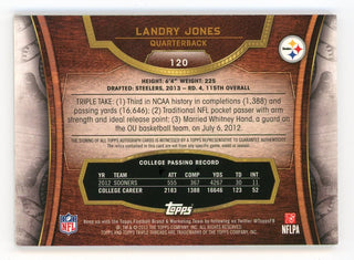 Landry Jones 2013 Topps Autograph Issue & Player-Worn Jersey #120 Card 78/99