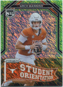 Arch Manning 2025 Panini Prizm NIL University Of Texas Student Orientation Green Shimmer Prizm RC #SO-1