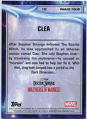 Clea 2025 Topps Chrome Marvel Studios Gold Wave Refractor Card #132 28/50