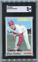 Steve Carlton 1970 Topps Card #220 SGC Graded 5