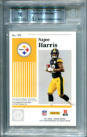 Najee Harris 2021 Panini Encased Sapphire #128 Auto Cap Patch BGS 9 /25