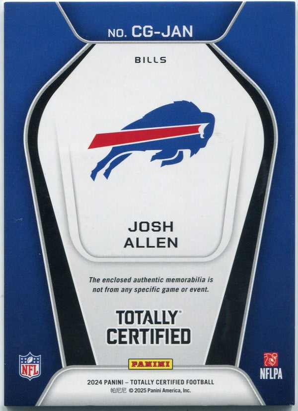 Josh Allen 2024 Panini Totally Certified Jersey Card #CG-JAN