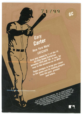 Gary Carter 2004 Topps Bronze Patch Relic #GC