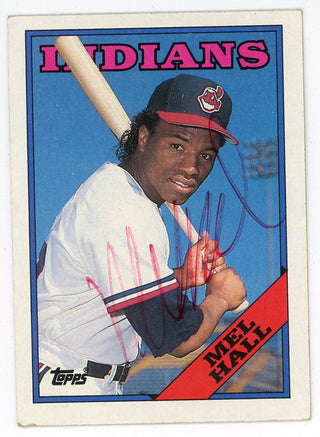 Mel Hall Autographed 1988 Topps #318