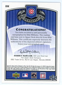 Billy Williams 2005 Autographed Upper Deck Past Time Signatures #BW