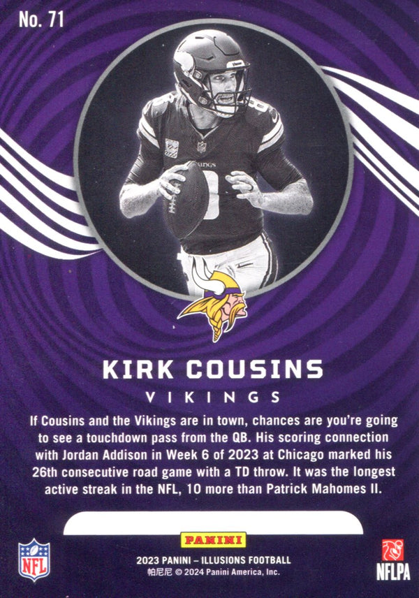 Kirk Cousins 2023 Panini Illusions Card #71 #33/299