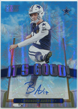 Brandon Aubrey 2025 Score It's Good Autographed Card #IGG-BAY