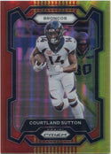 Courtland Sutton 2023 Panini Prizm Red & Yellow Prizm Card #85 13/44