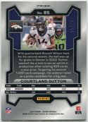 Courtland Sutton 2023 Panini Prizm Red & Yellow Prizm Card #85 13/44