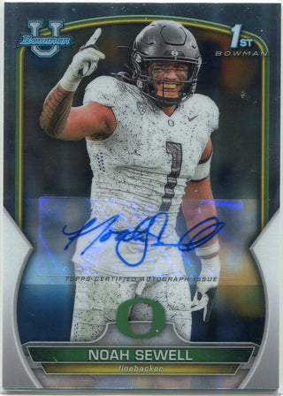 Noah Sewell 2022 Bowman Chrome University Autographed RC #57