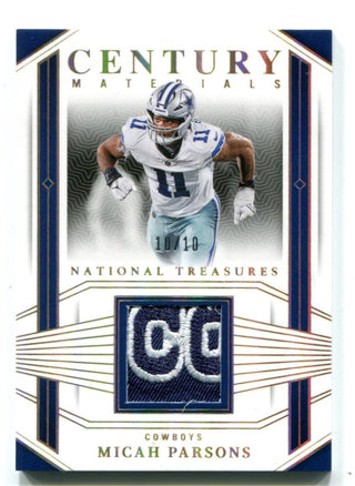 Micah Parsons 2023 Panini Century Materials Gold  Patch #CENMPS /10