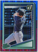 Colt Emerson 2025 Panini Donruss Rated Prospect Red & Blue Parallel RC #180