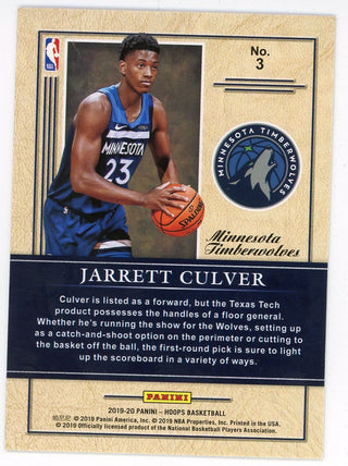 Jarrett Culver 2019-20 Panini Hoops Class of 2019 Card #3