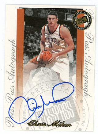 Chris Mihm Autographed 2000 RCI Press Pass Card