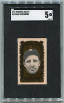 Hank Greenberg 1963 Bazooka Greats Card #19 SGC Graded 5