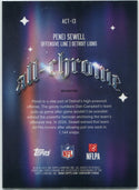 Penei Sewell 2025 Topps Chrome All Chrome Refractor Card #ACT-13