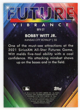 Bobby Witt Jr 2021 Topps Bowmans Best Future Vibrance #BFV-27 Card