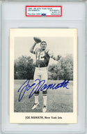 Joe Namath Autographed 1965/66 Jets Team Issue Photo Rookie Card (PSA)