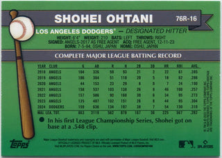 Shohei Ohtani 2025 Topps Heritage Redefined Card #76R-16