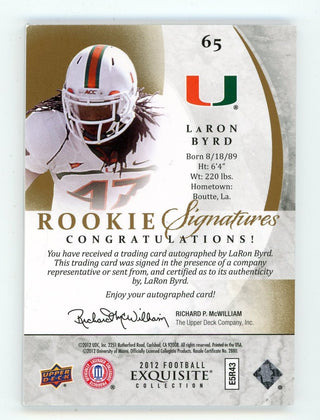 LaRon Landry 2012 Upper Deck Exquisite Rookie Signatures #65 Card 55/99