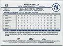 Austin Wells 2024 Topps Holiday Evergreen Tree SP RC #H2