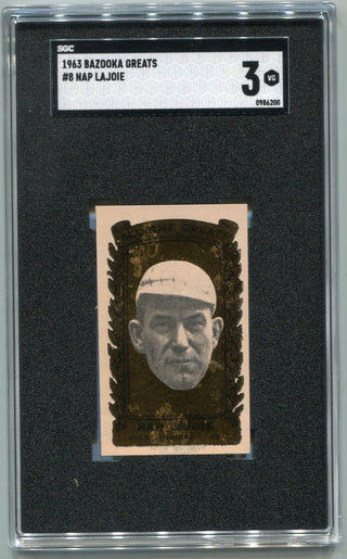 Nap Lajoie 1963 Bazooka Greats Card #8 SGC Graded 3