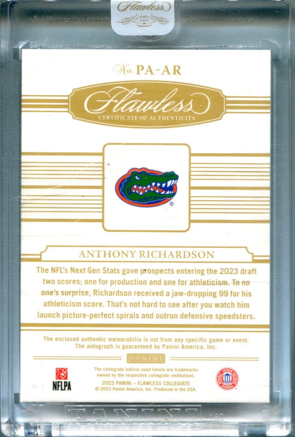 Anthony Richardson 2023 Panini Flawless #PA-AR /25 Card