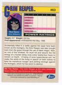 Grim Reaper 1991 Marvel Super Villians #63