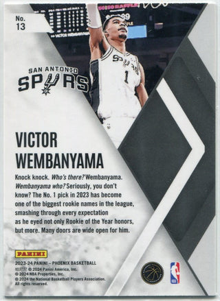Victor Wembanyama 2023 - 2024 Panini Phoenix Instant Phenom RC #13