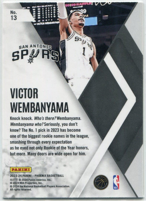 Victor Wembanyama 2023 - 2024 Panini Phoenix Instant Phenom RC #13
