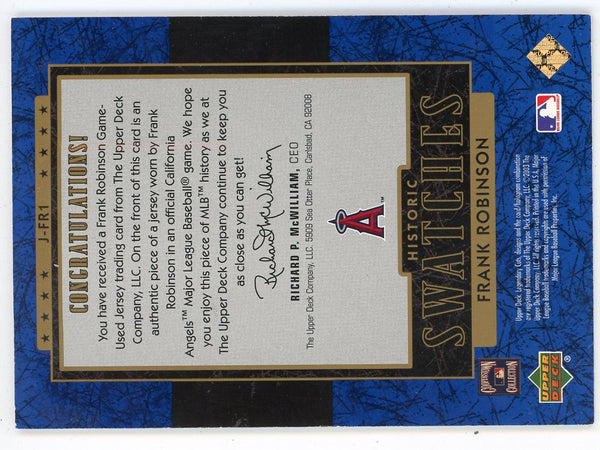 Frank Robinson 2003 Upper Deck SP Historic Swatches Patch Relic #J-FR1