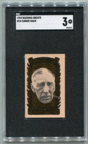 Connie Mack 1963 Bazooka Greats Card #18 SGC Graded 3