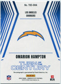 Omarion Hampton 2025 Panini Donruss Elite Turn Of The Century Autographed RC #TOC-OHA 222/499