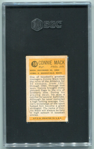 Connie Mack 1963 Bazooka Greats Card #18 SGC Graded 3
