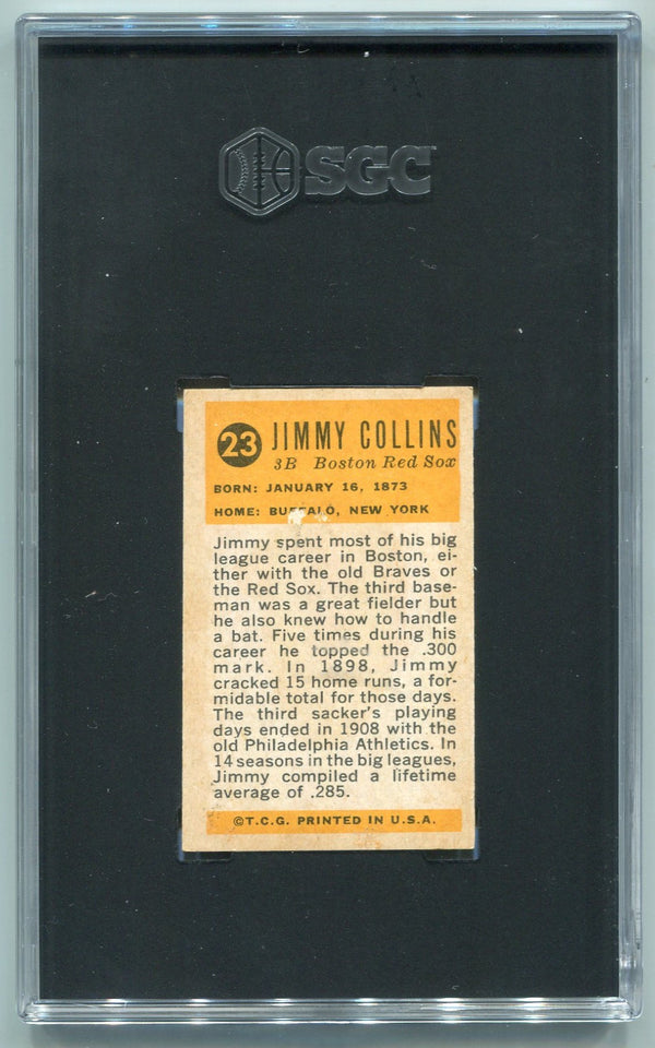 Jimmy Collins 1963 Bazooka Greats Card #23 SGC Graded 3