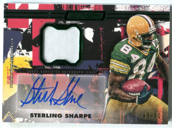 Sterling Sharpe 2024 Topps Composite Autographed Card /50