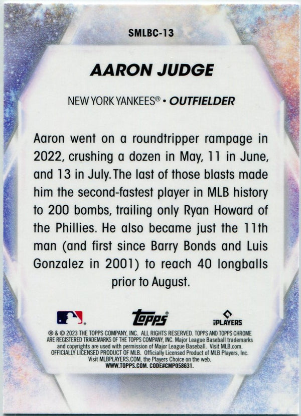 Aaron Judge 2023 Topps Chrome Stars of MLB Card #SMLBC-13