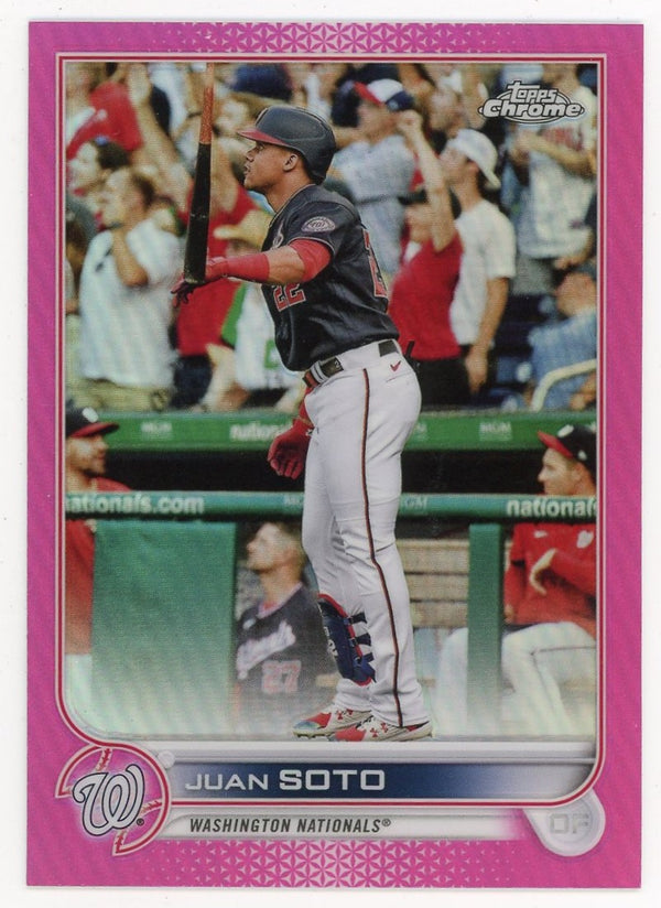 Juan Soto 2022 Topps Pink Chrome Silver #129 Card
