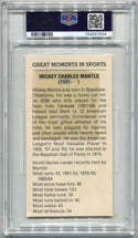 Mickey Mantle 1979 United Press International Great Moments In Sports Card PSA Graded 4