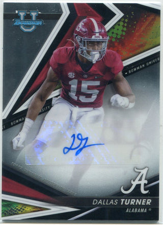 Dallas Turner 2022 Bowman Chrome University Autographed RC #BA-DT