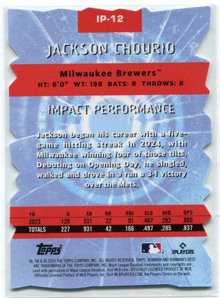 Jackson Chourio 2024 Bowman's Best Impact Players Die-Cut RC #IP-12