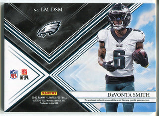 DeVonta Smith 2022 Panini Limited Limitless Relic Card /99
