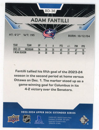 Adam Fantilli 2024 Upper Deck Rookie Gems Black Diamond #BD-36