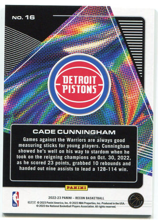 Cade Cunningham 2022 Panini Recon Future Legends Card #16