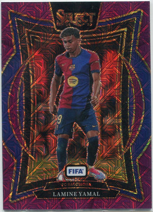 Lamine Yamal 2024 - 2025 Panini Select Terrace Level Purple Mojo Prizm Card #7