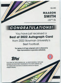 Maason Smith 2022 Bowman Chrome University Autographed RC #BA-MS