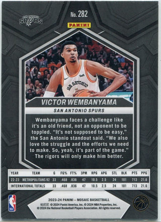 Victor Wembanyama 2023 - 2024 Panini Mosaic City Edition RC #282