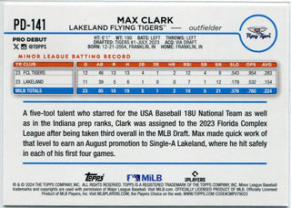 Max Clark 2024 Topps Pro Debut RC #PD-141