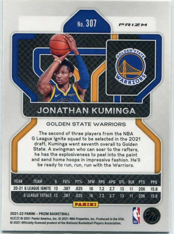 Jonathan Kuminga 2021 - 2022 Panini Prizm Blue Wave Prizm RC #307
